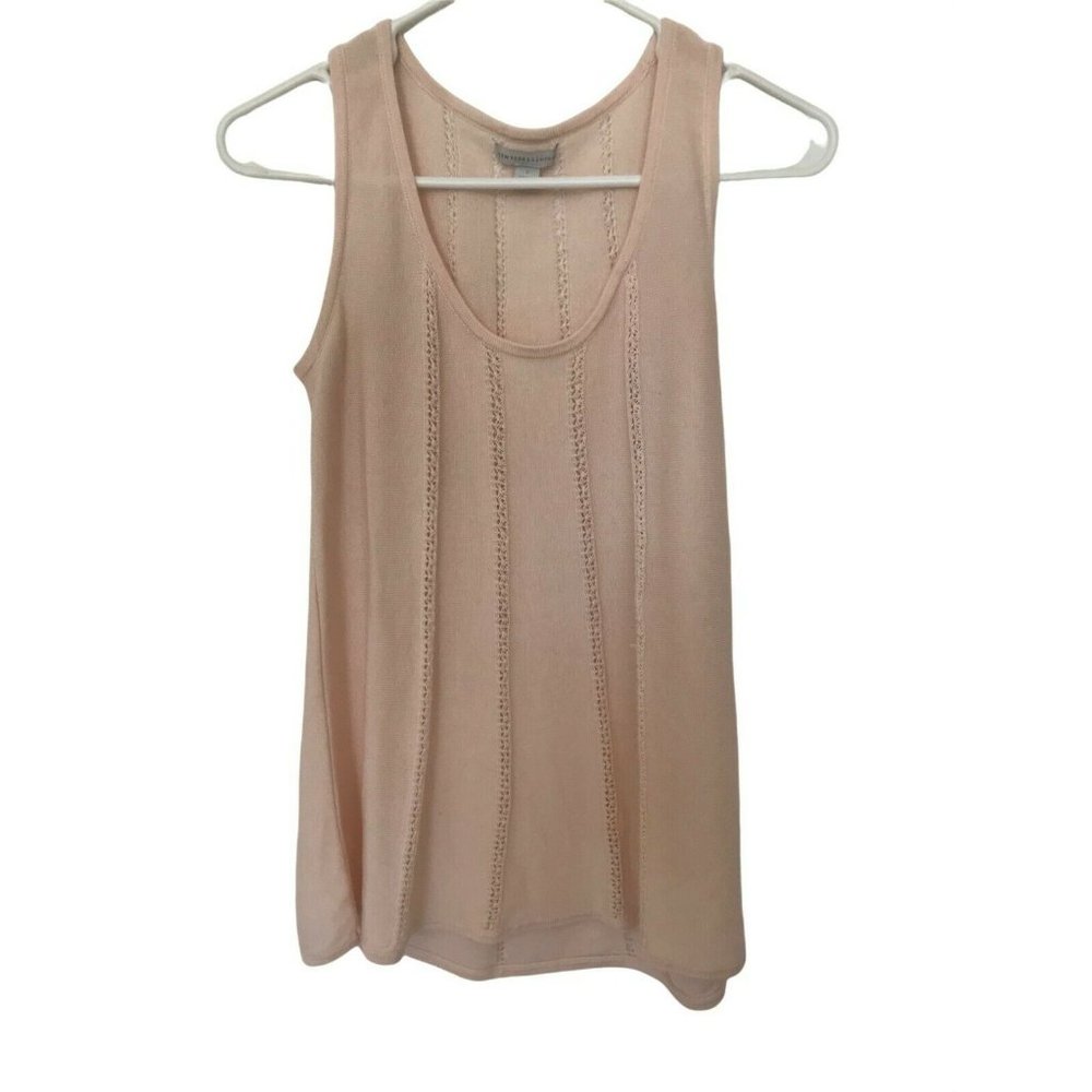 New York and Company Blouse Light Pink Tank Top Women's Size Small